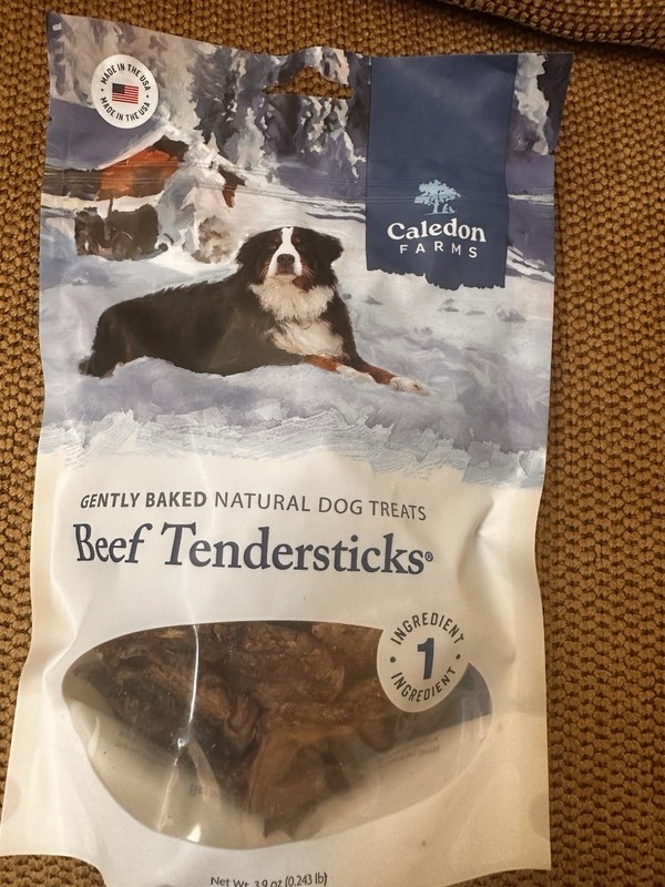 Caledon Farms Beef Jerky Tendersticks Gently Baked Natural Dog Treats 10oz