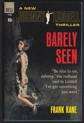 Frank Kane: Barely Seen: Dell #458 1st PB 1964: redhead GGA