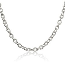 925 Sterling Silver 6.25mm Cable Rolo Link Chain Necklace