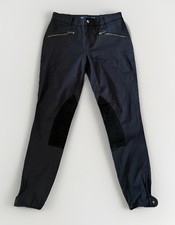 NWT 298 Ralph Lauren Heritage Riding Pants Suede Patches women  s sz 4 Black