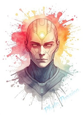 Poster Superheld Comics Aquarell Splash Kunstdruck Dekoration A4 8223