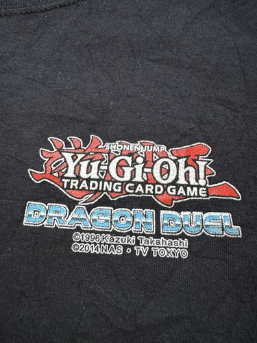 Vintage Yugioh Dragon Duel TCG Large Black T Shirt Blue Eyes White Dragon Rare - Picture 6 of 10