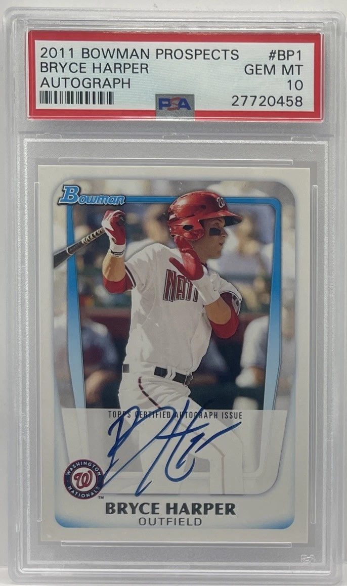 Autographed Bryce Harper Washington Nationals Baseball Trading