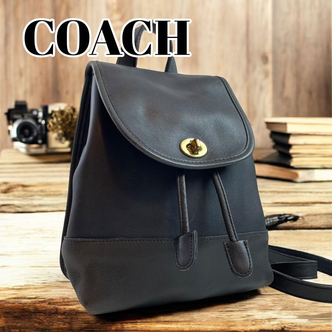 Coach Navy Leather Authentic Backpack G07223285