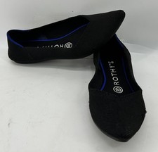 Rothy The Point Slip On Flats Black With Blue Halo Women  s Size 6.5