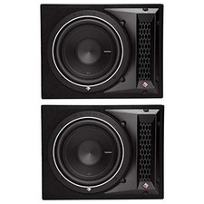 2 Pack Rockford Fosgate 500W Punch Single P1 10 Inch Loaded Subwoofer Enclosure
