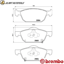 Brake pad set disc brake P 28 076 for Honda Civic/X/Hatchback/IX/Tourer
