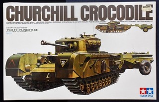 TAMIYA 1/35 CHURCHILL MK.VII CROCODILE 35100 (1977 dated box)
