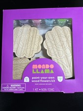 Mondo Llama Paint Your Own Wood Flowers Kit
