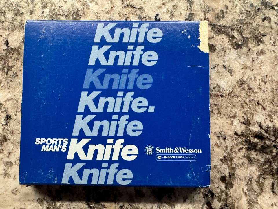 Vintage Smith & Wesson 6063 US Marine Corp. Folding Knife W/ Case & Box