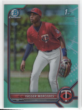 2022 Bowman Chrome Prospects Aqua Refractors #BCP171 Yasser Mercedes /125 
