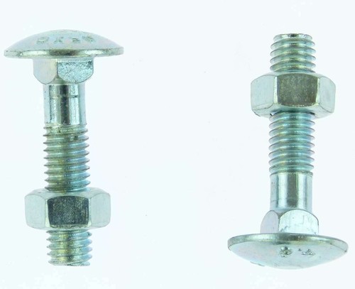 50 Stück M8 x 35 Schlossschrauben mit Mutter, 8x35 Flachrundschrauben DIN 603 Mu - Bild 2 von 2