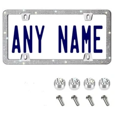 Bling Diamond License Plate Frames,Sparkly Rhinestones License Plate Frame