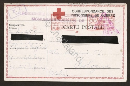 WWI Croce Rossa - Cartolina prigioniero di guerra - Alpino in Austria - 1918 #1 - 第 1/2 張圖片