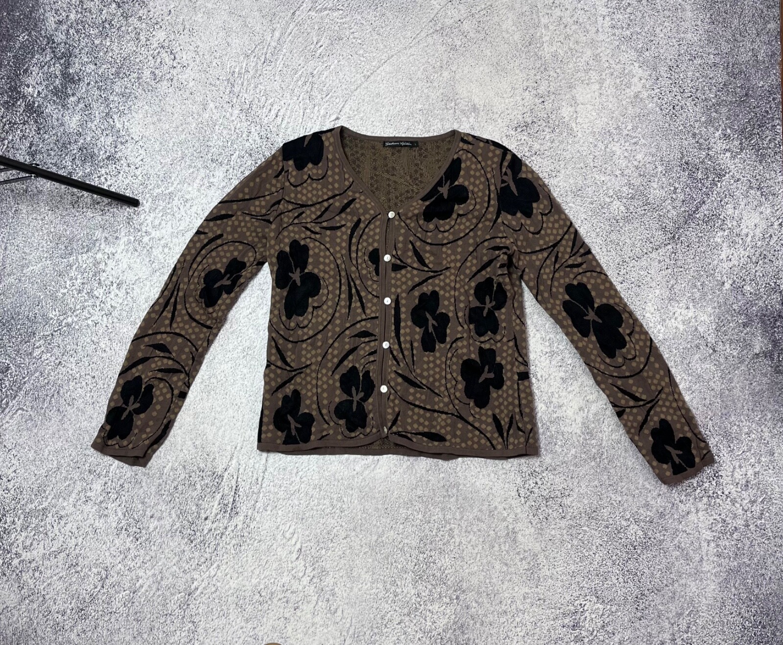 Women sweater  Gudrun Sjoden size L flower