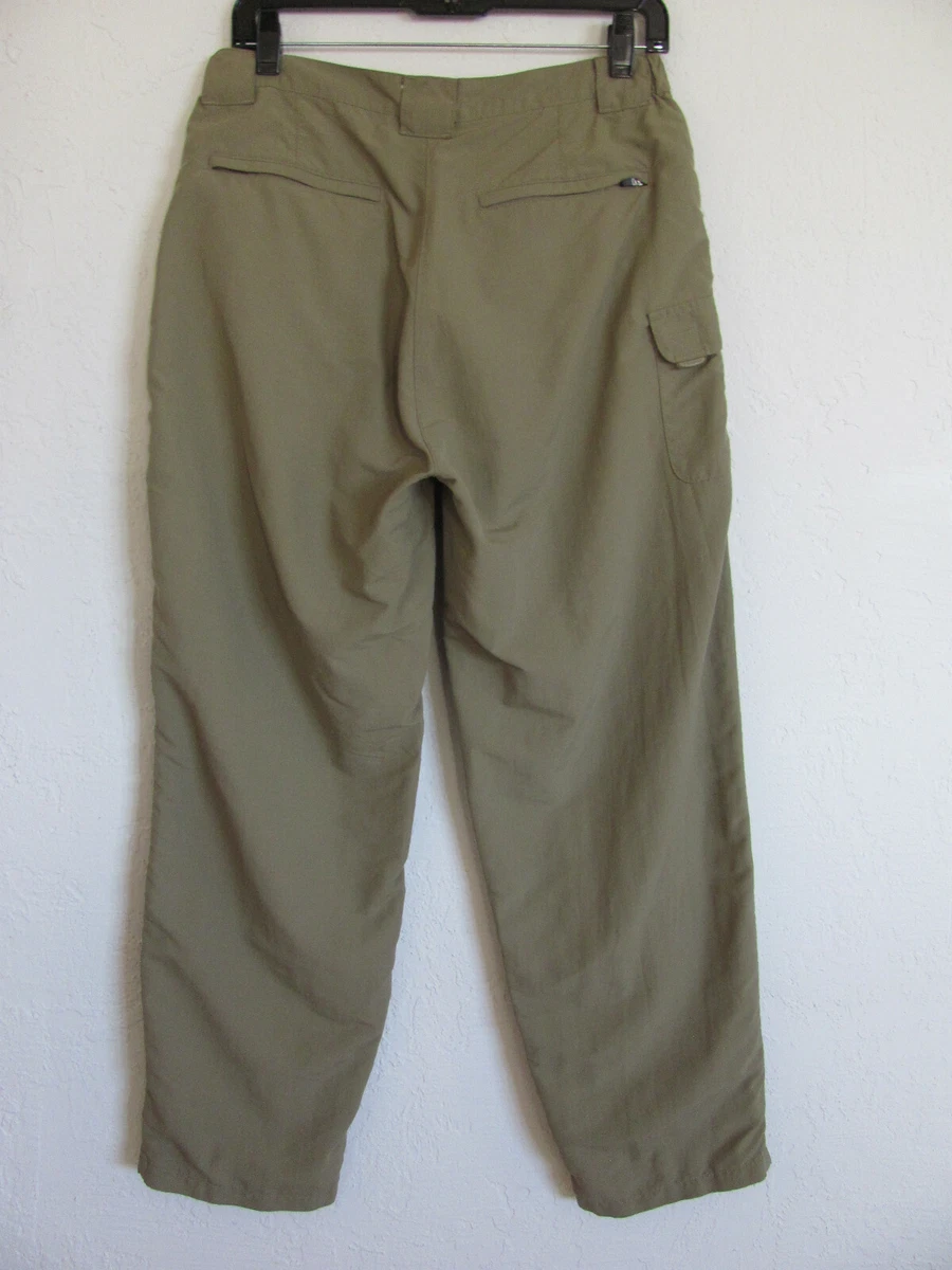 L.L. Bean Hiking Cargo Pants Brown 100 Nylon Supplex Womens Med Reg