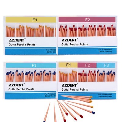 Dental Gutta Percha Puntos F1F2F3 F# Endodoncia Endo Raíz Obturating Use AZDENT