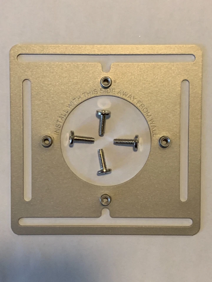 ( 100PC) GOOGLE NEST 3rd Gen THERMOSTAT MOUNTING PLATE & SCREWS Steel Aluminum - Image 2 of 3