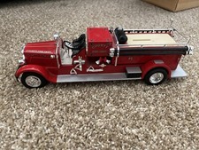 MACK PUMPER DIE-CAST FIRE TRUCK ENGINE #1 BANK. County Fire Dept.  Used