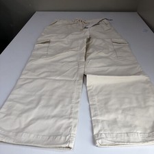 Angel Kiss Womens Drawstring Cargo Pants Tan Size L