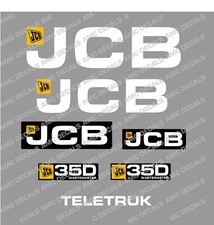 JCB 35D WASTEMASTER TELETRUK DECAL STICKER SET 