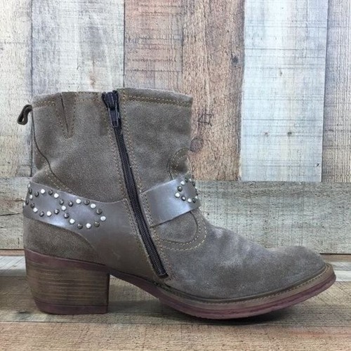 Stivaletti Josef Seibel marroni in pelle con borchie stivaletti da donna tacco 9 - Foto 5 di 12