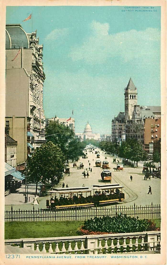 Postcard Post Office & Willard Hotel, Washington D.C. - Detroit