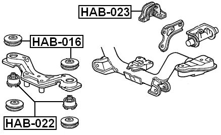 MONTAJE DIFERENCIAL TRASERO - Febest # HAB-016 OEM # 50713-SH9-010 Foto 2 de 3