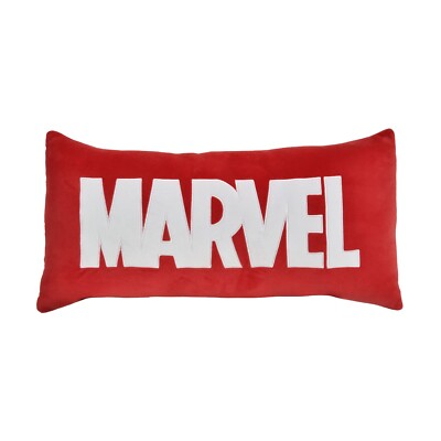 Elbenwald Kissen 52 x 14 x 26,5 cm Marvel Logo Rot Polyester