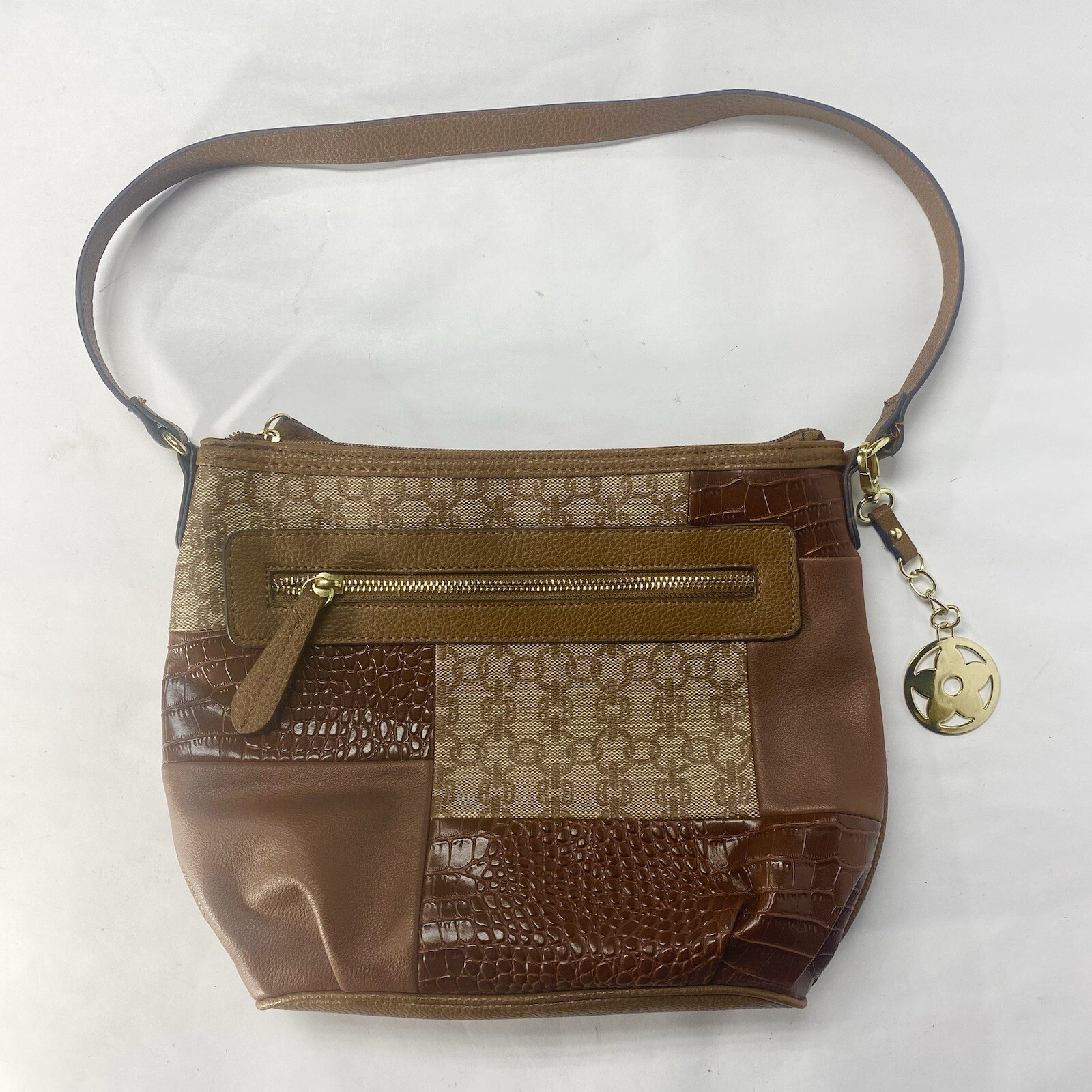 Bueno Signature Patchwork Pattern Shoulder Purse … - image 1