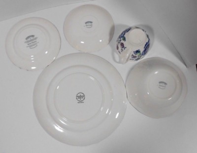 Johnson Brothers Rose Chintz Blue 5 Piece Dinner Set Dinnerware