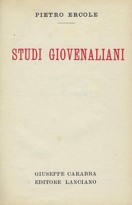Pietro Ercole..JUGENDSTUDI