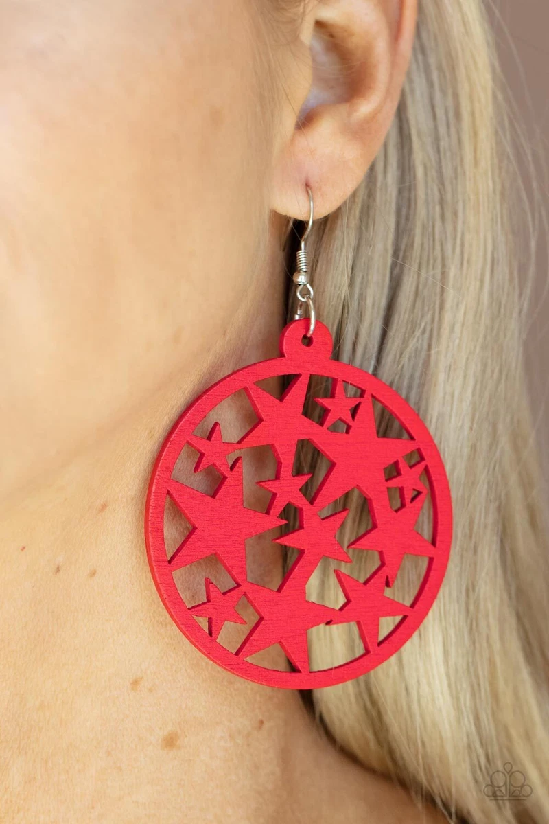 Paparazzi wooden hotsell earrings