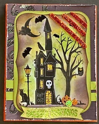 Halloween - Bugaboo Haunted House - Handmade card By DEE