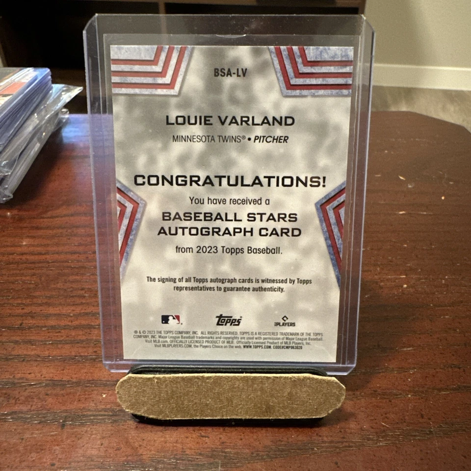 2023 Topps Series 2 - Baseball Stars Autographs #BSA-LV Louie Varland (AU, RC) - Image 2 of 2