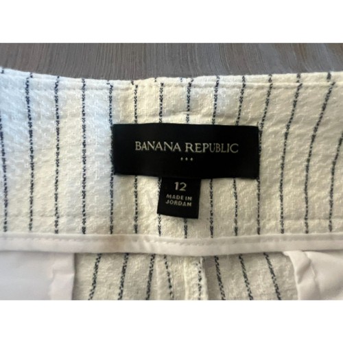 NWT Banana Republic Navy Beige Striped High Waist 4" Short Size 12 - Picture 5 of 9