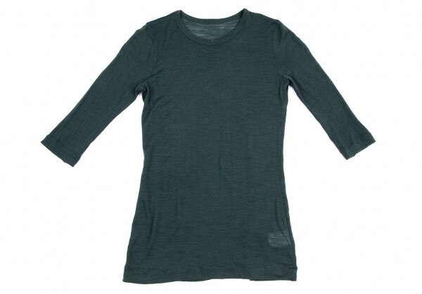 Yohji Yamamoto NOIR Sheer Wool 3/4 Sleeve Knit Top Size 2(K Yohji Yamamoto NOIR Sheer Wool 3/4 Sleeve Knit Top Size 2(K