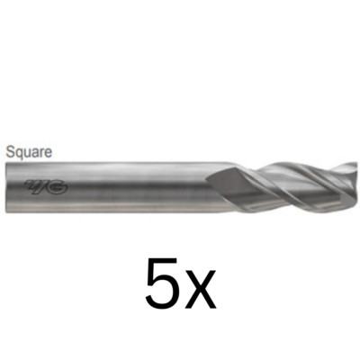 E5G95911 7/16''DIAx2''LOC ALU-POWER HPC 3 FLUTE END MILL 37° UNCOATED (5Pcs)