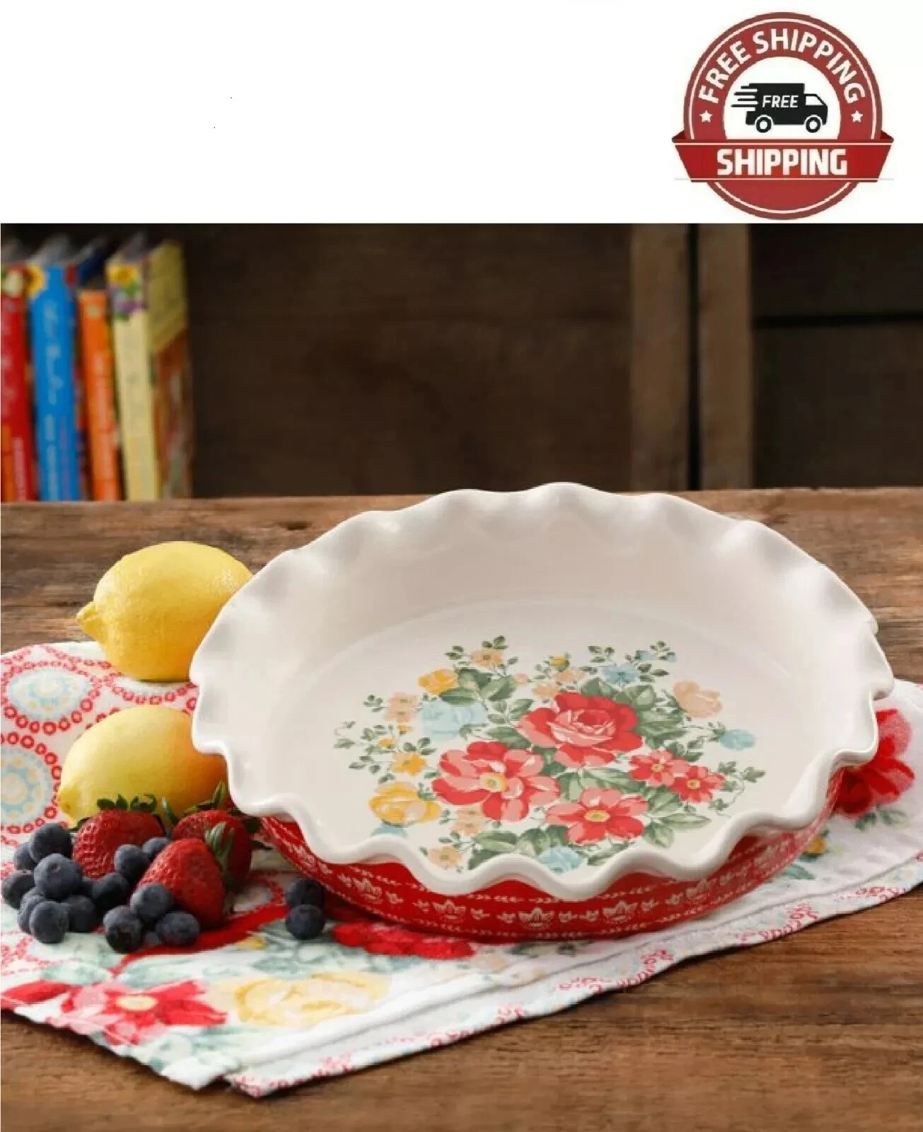PIONEER WOMAN VINTAGE FLORAL 9-INCH PIE DISH PLATE NEW IN BOX
Opens in a new window or tab