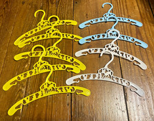 LOT OF 9 VINTAGE RETRO PLASTIC CHILDREN'S HANGERS, BAMBI DEER DESIGN