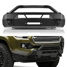 Steel Front Bumper Guard Bull Bar Hidden Winch Fit For Toyota Tacoma 2016-2021