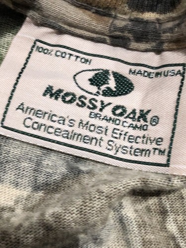 Vtg 80s Mossy Oak Gen 1 Break Up Camo Long Sleeve Tshirt Men’s 3XL USA Made 90s - Picture 6 of 7
