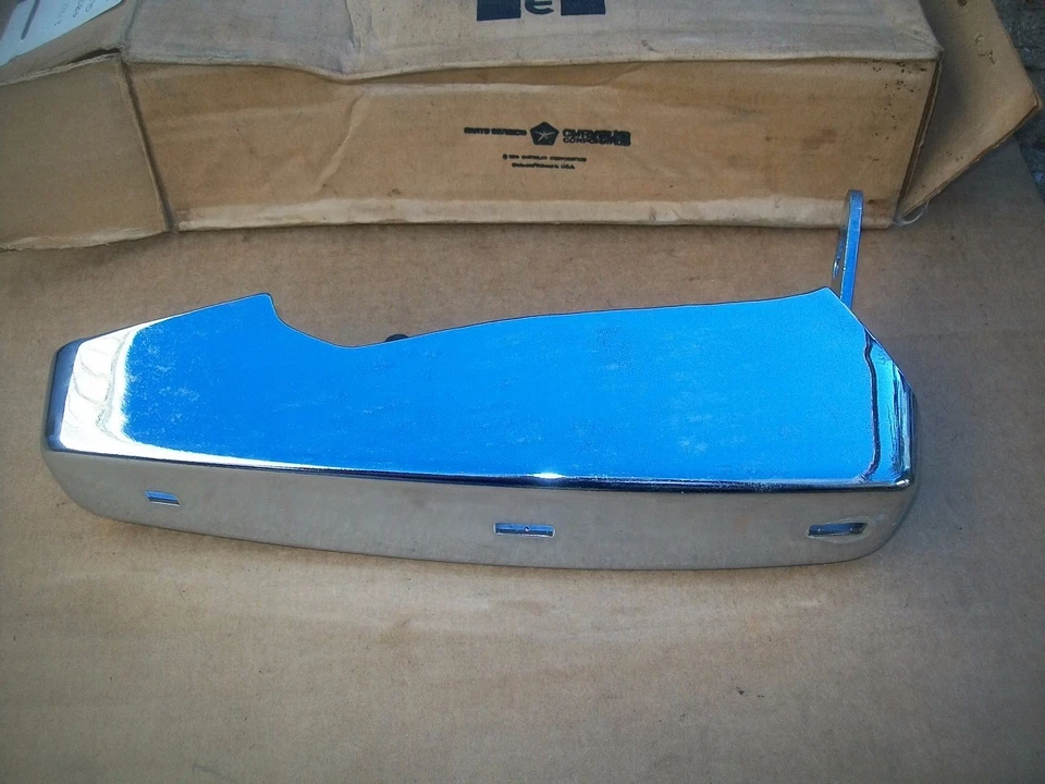 NOS MoPar 1978 Dodge B100 B200 B300 Van Driver Left Front Chrome Bumper Guard - Image 2 of 3