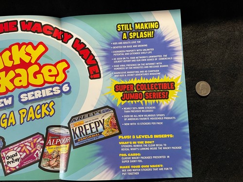 2007 TOPPS WACKY PACKAGES ANS6 SERIES 6 SELL SHEET 4 PAGE FLYER AD RARE POP MINT - Picture 5 of 12