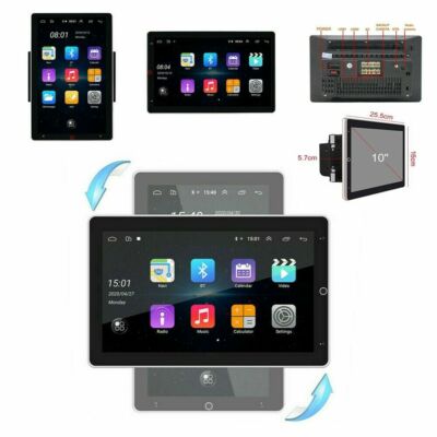 10 inch 2DIN Android 10.1 Car Stereo Radio GPS Wifi Mirror Link Rotatable Screen