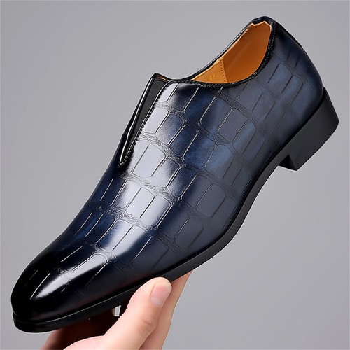 Herren Loafer Slip-on-Kleid-Schuhe Hochzeit Casual Business Kunstleder Schuhe DE - Bild 5 von 18
