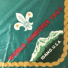 1967 World Jamboree Idaho Green Neckerchief Bdr (LB1447)