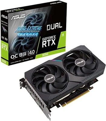 ASUS Dual NVIDIA GeForce RTX 3050 OC Edition Gaming Graphics Card - PCIe 4.0, 8G