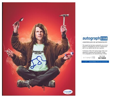 JESSE EISENBERG SIGNED AMERICAN ULTRA 8x10 PHOTO - ACOA COA
