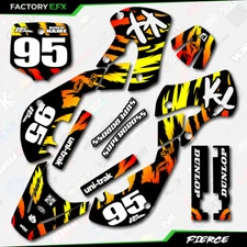 Fire Orange Fierce Graphics Sticker Kit fits Kawasaki KX65 KX 65 00-24 Decals